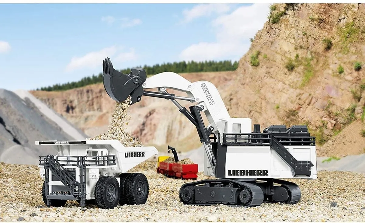 SIKU 1798 Liebherr R9800 Mijnbouw Graafmachine 1:87 - Wit
