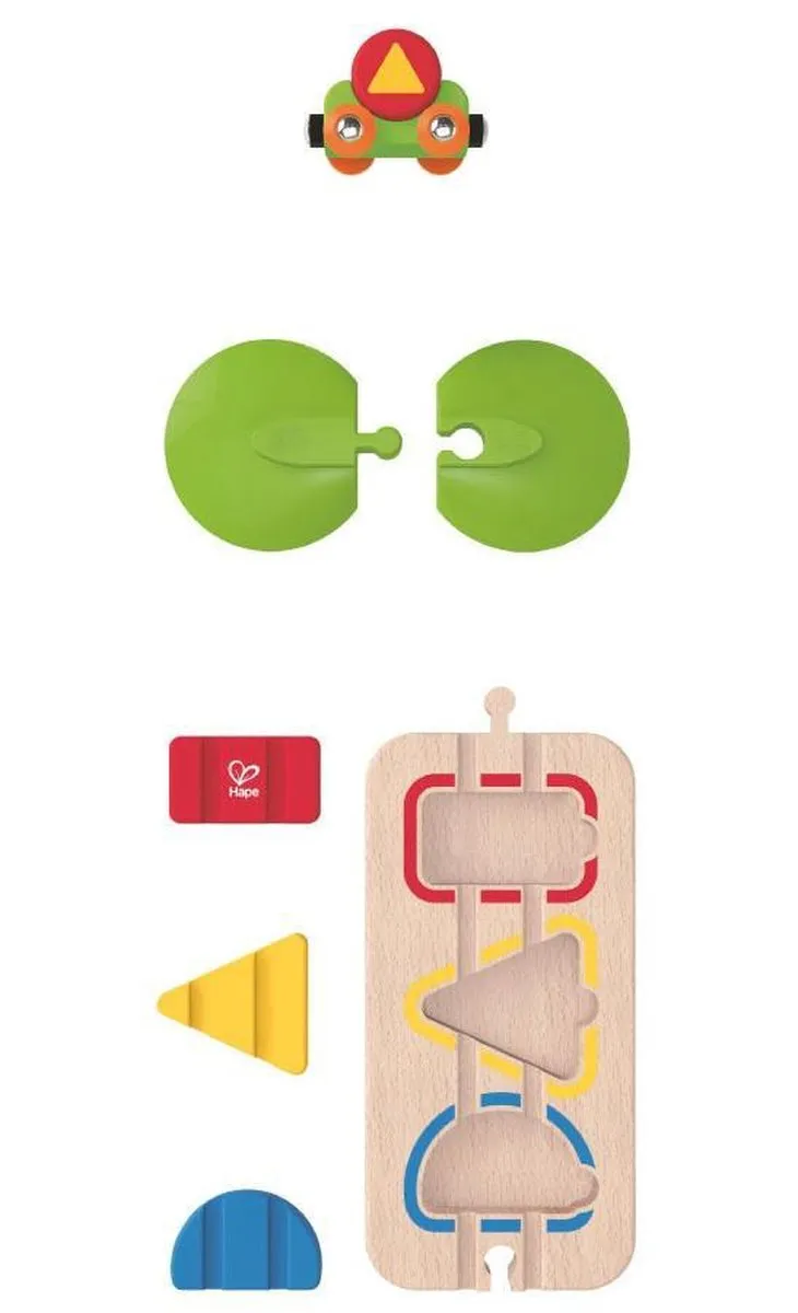 Hape Houten Puzzelrails Met Trein 7-delig - Multicolor