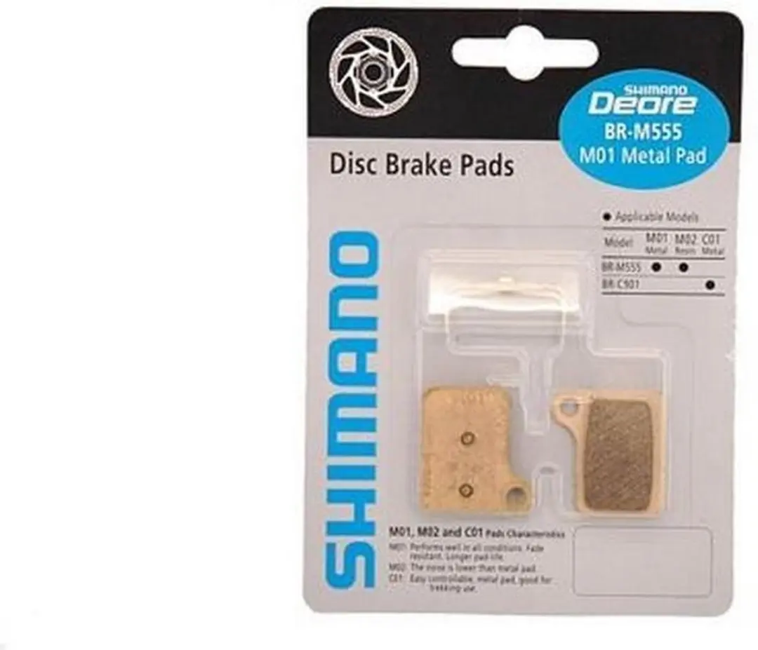 Shimano Schijfremblokjes M01 Metal - 1mm - afbeelding 2 van 2
