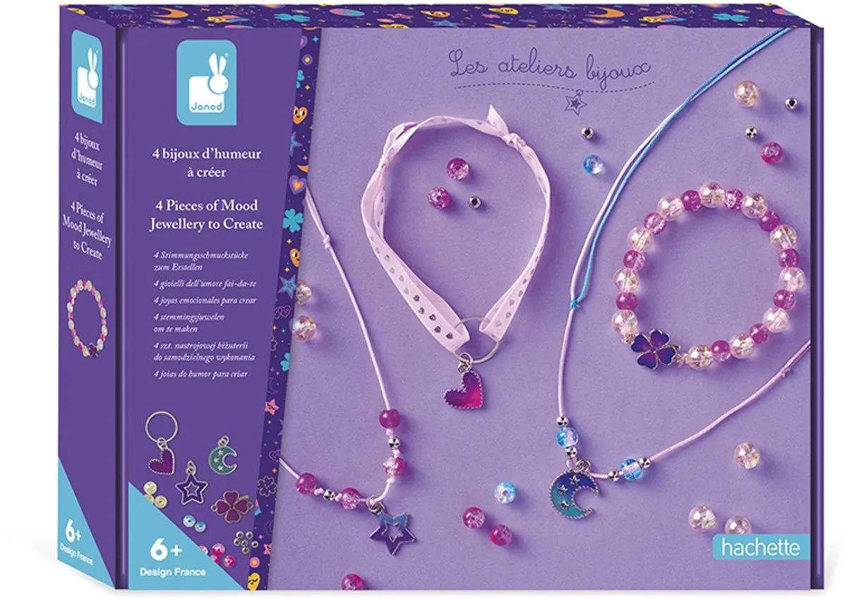 Janod Les Ateliers Bijoux Knutselpakket - 4 Sieraden Multicolor - afbeelding 6 van 6