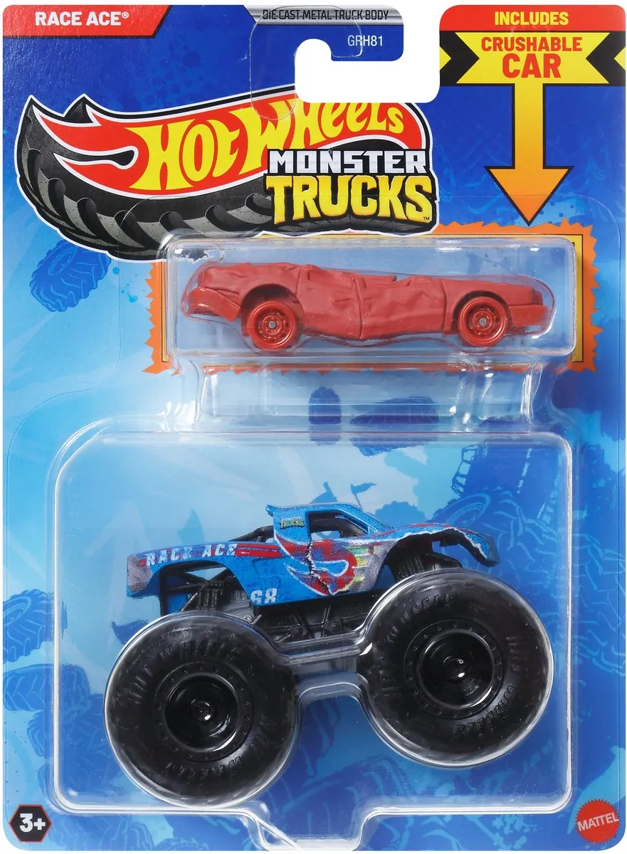 Mattel Hot Wheels Monster Trucks Race Ace 2-delig