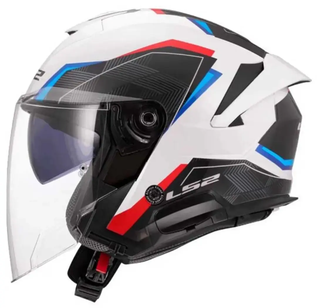 LS2 OF618 Verso II Air Jethelm - S - Blauw/Rood/Wit