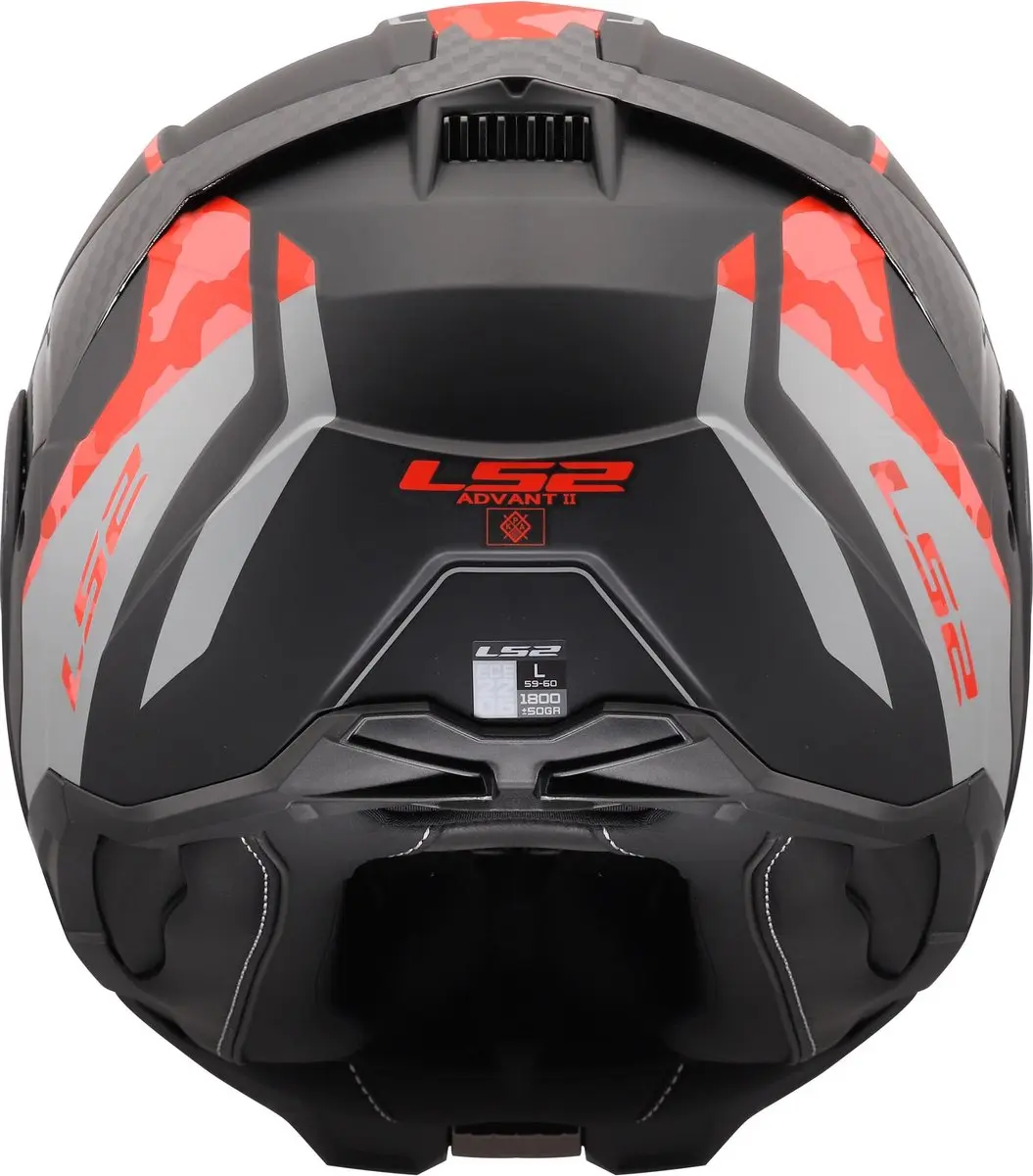 LS2 FF910 Advant II Glide Helm - XXL - Zwart/grijs/rood