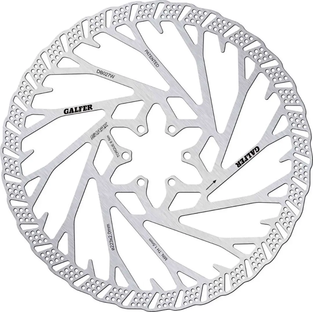 Galfer Wave Shark 6b 1.8 Mm Remschijf Zilver 160 mm