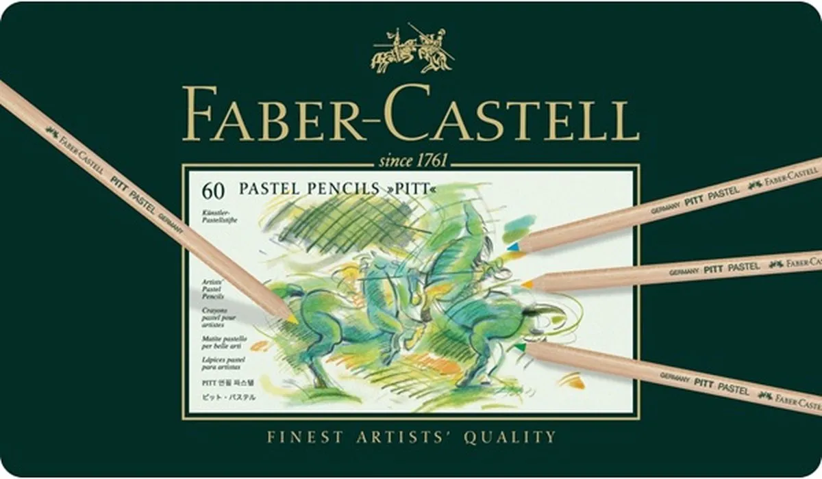 Faber-Castell Pitt Pastelpotloden FC-112160 - 60 Stuks - afbeelding 6 van 6