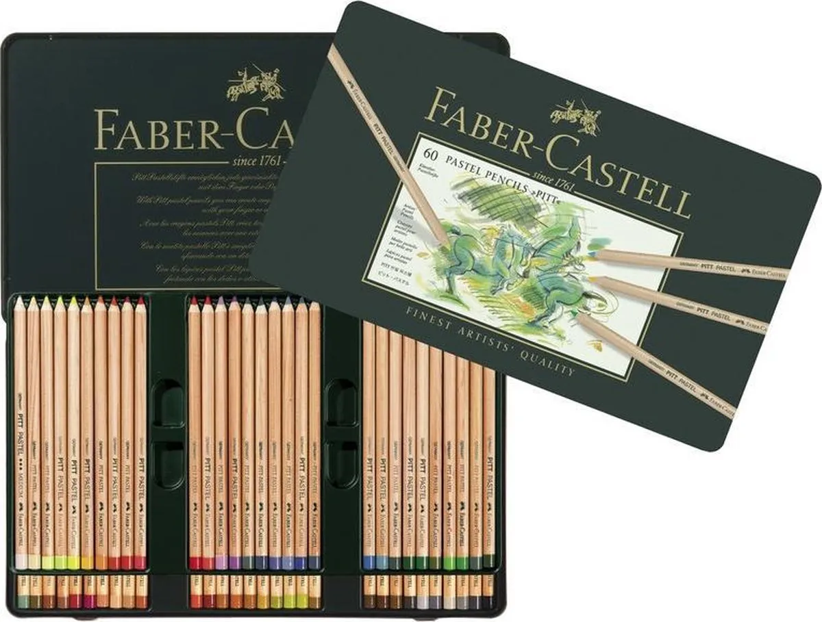 Faber-Castell Pitt Pastelpotloden FC-112160 - 60 Stuks