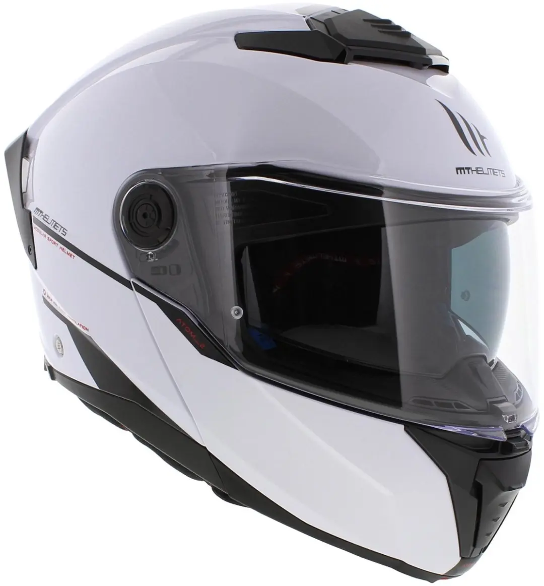MT Helmets Atom II Systeemhelm - M - Glanswit