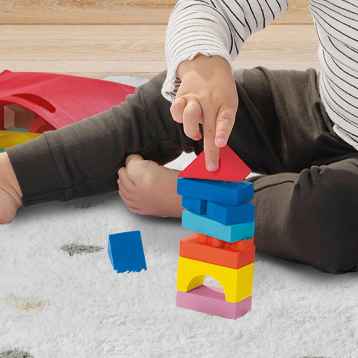 SES Creative Tiny Talents Houten Bouwblokken 52-delig - Montessori