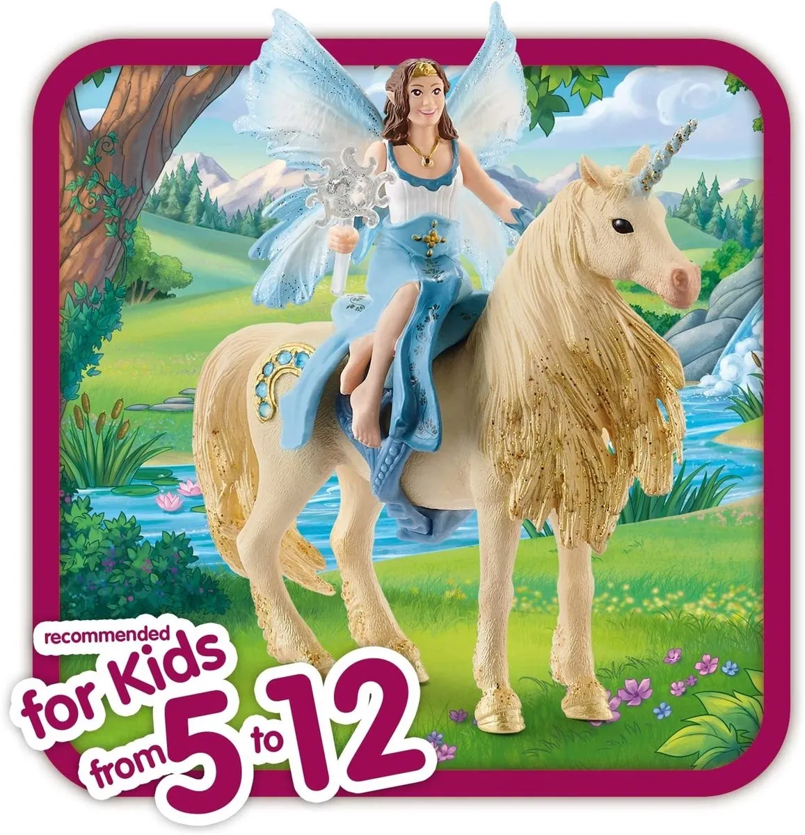 Schleich Bayala Eyela Buitenrit Gouden Eenhoorn Speelfiguur - Multikleur