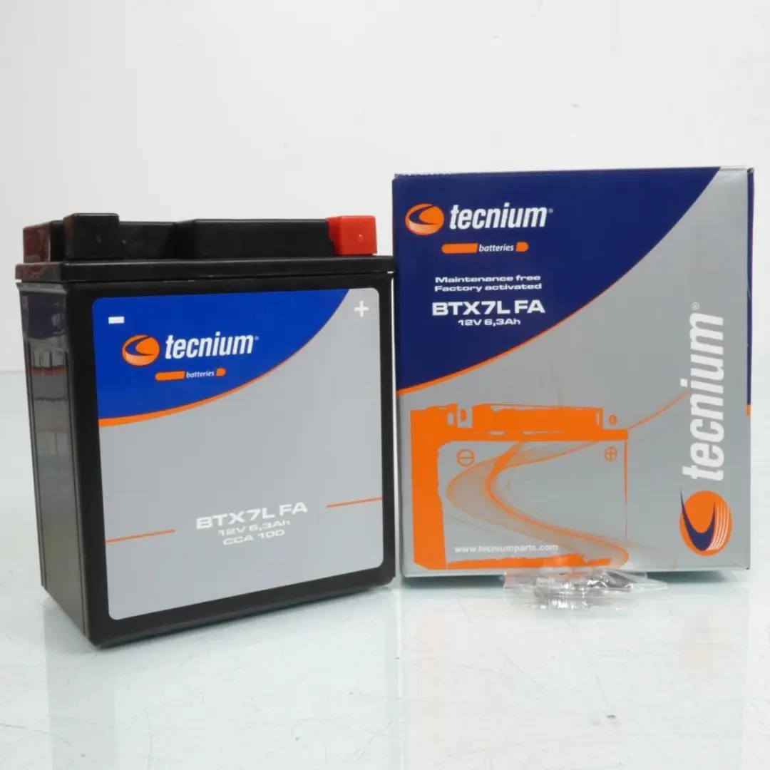 Batterie SLA Tecnium pour Scooter Aprilia 50 SXR 2021 à 2024 YTX7L SLA / 12V 6A