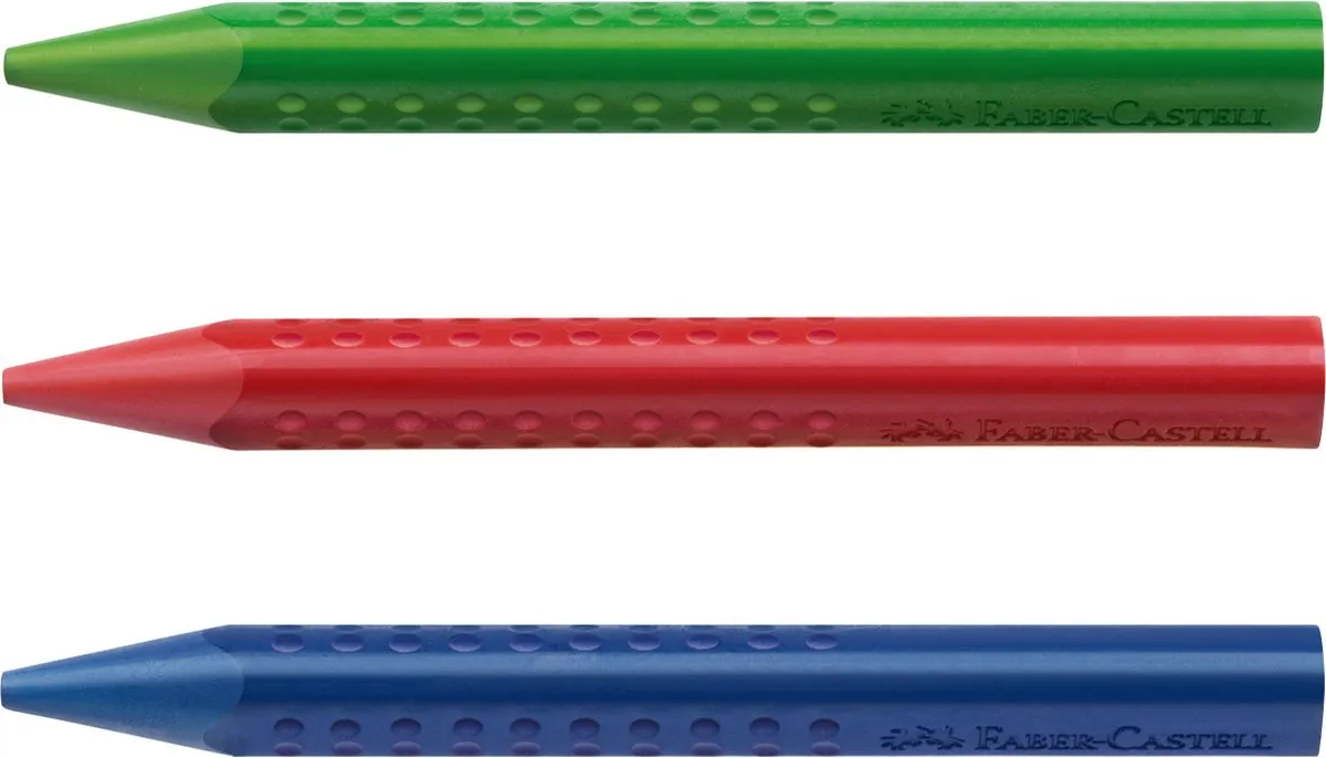 Faber-Castell GRIP Jumbo Waskrijt - 12 Stuks