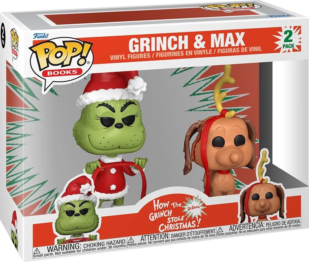 Funko Pop! 2-Pack How The Grinch Stole Christmas - Grinch met Max - Veelkleurig