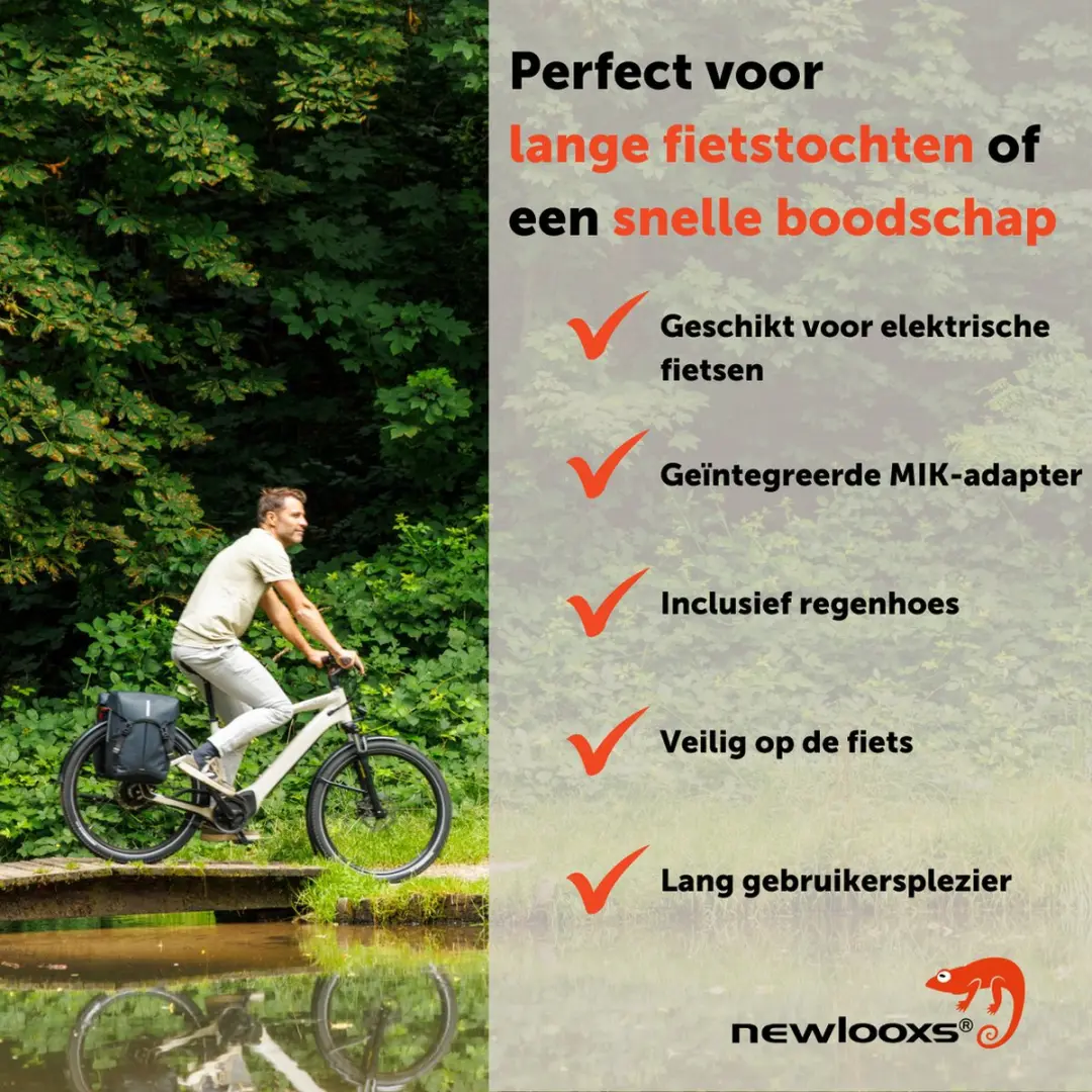 New Looxs Sports Double MIK Fietstas - 40L - Zwart - afbeelding 5 van 6
