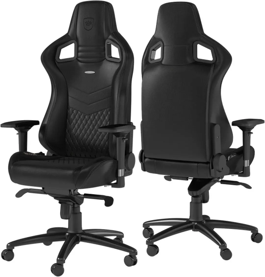 Noblechairs EPIC Real Leather Gamingstoel - Zwart - afbeelding 6 van 6