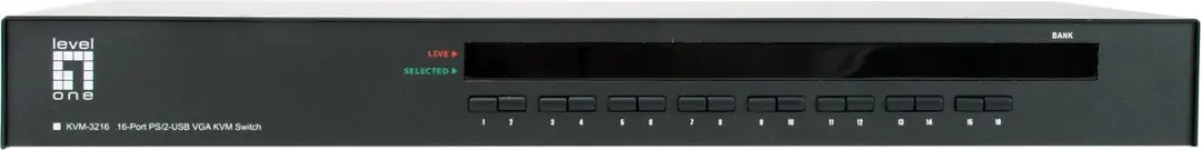 LevelOne KVM-3216 KVM-switch - Rackmontage - Zwart