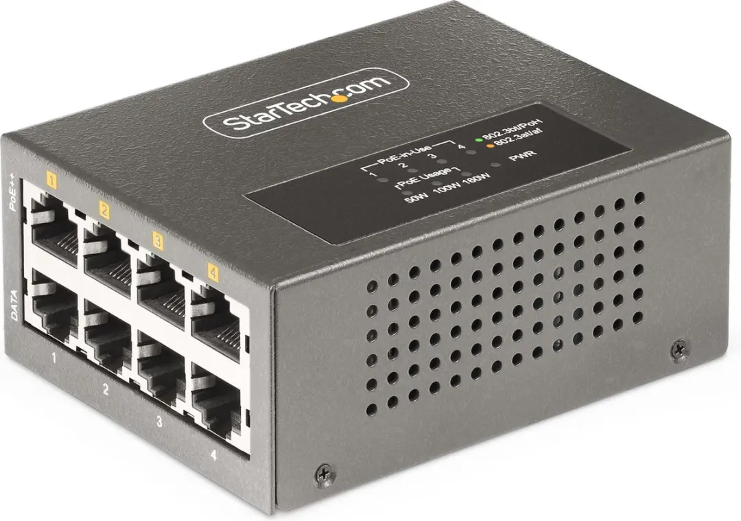 Startech AS445C-POE-INJECTOR 4-Port PoE++ Injector