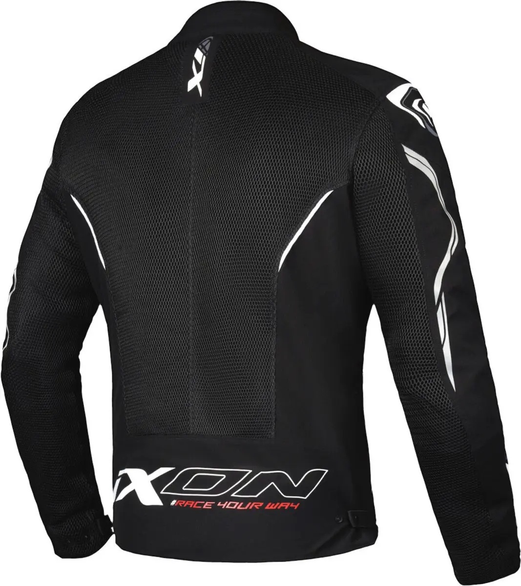 IXON Flicker Textiele Motorjas - Zwart/Wit - 2XL - afbeelding 2 van 6