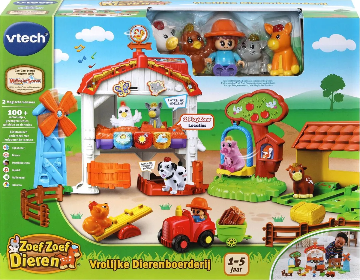 VTech Zoef Zoef Dierenboerderij Speelfigurenset 80-540623 - Multicolor