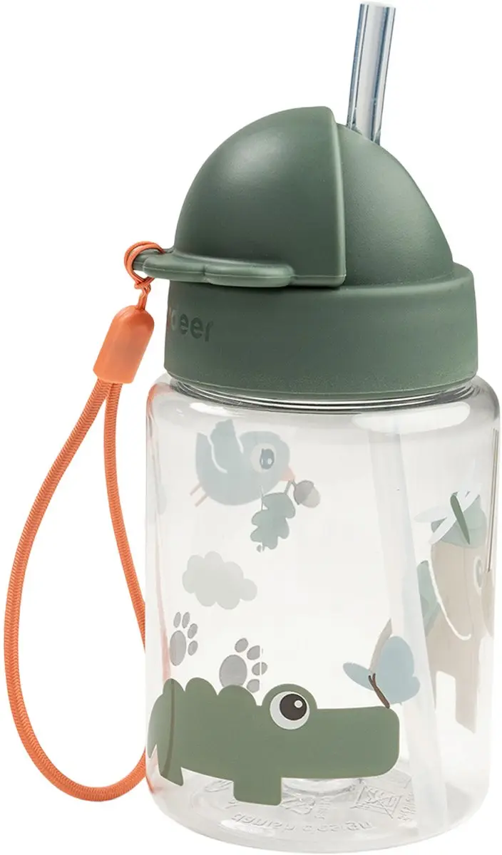 Done By Deer Tiny Trails Drinkfles 280ml - Groen - afbeelding 5 van 6