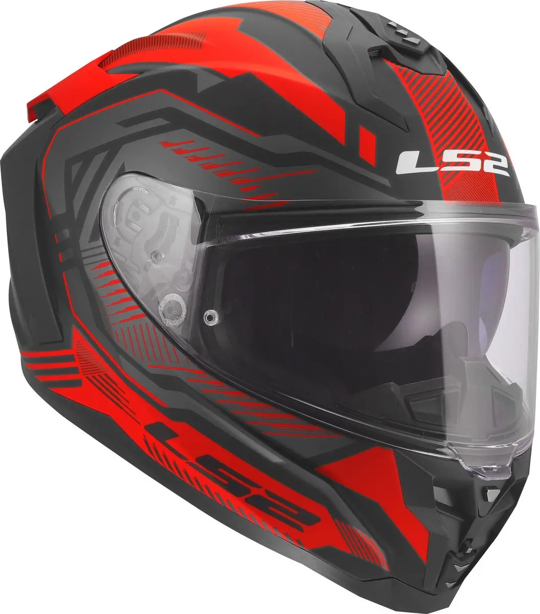 LS2 FF817 Challenger II Dravix Helm - XS Zwart/Rood