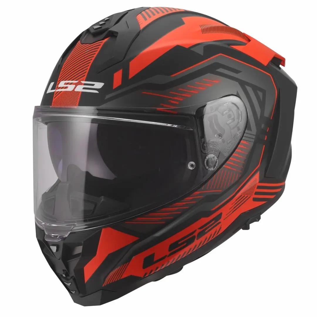 LS2 FF817 Challenger II Dravix Helm - XS Zwart/Rood