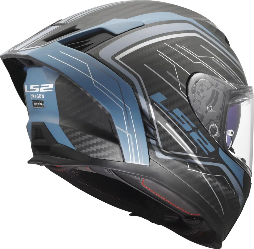 LS2 FF807 Dragon Subic Helm - S - Blauw