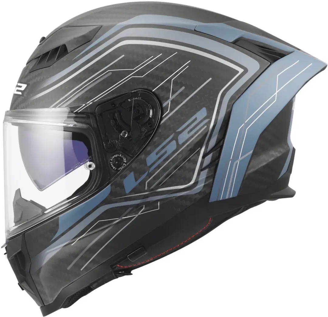 LS2 Helm Dragon Carbon Subic FF807 mat blauw maat XS