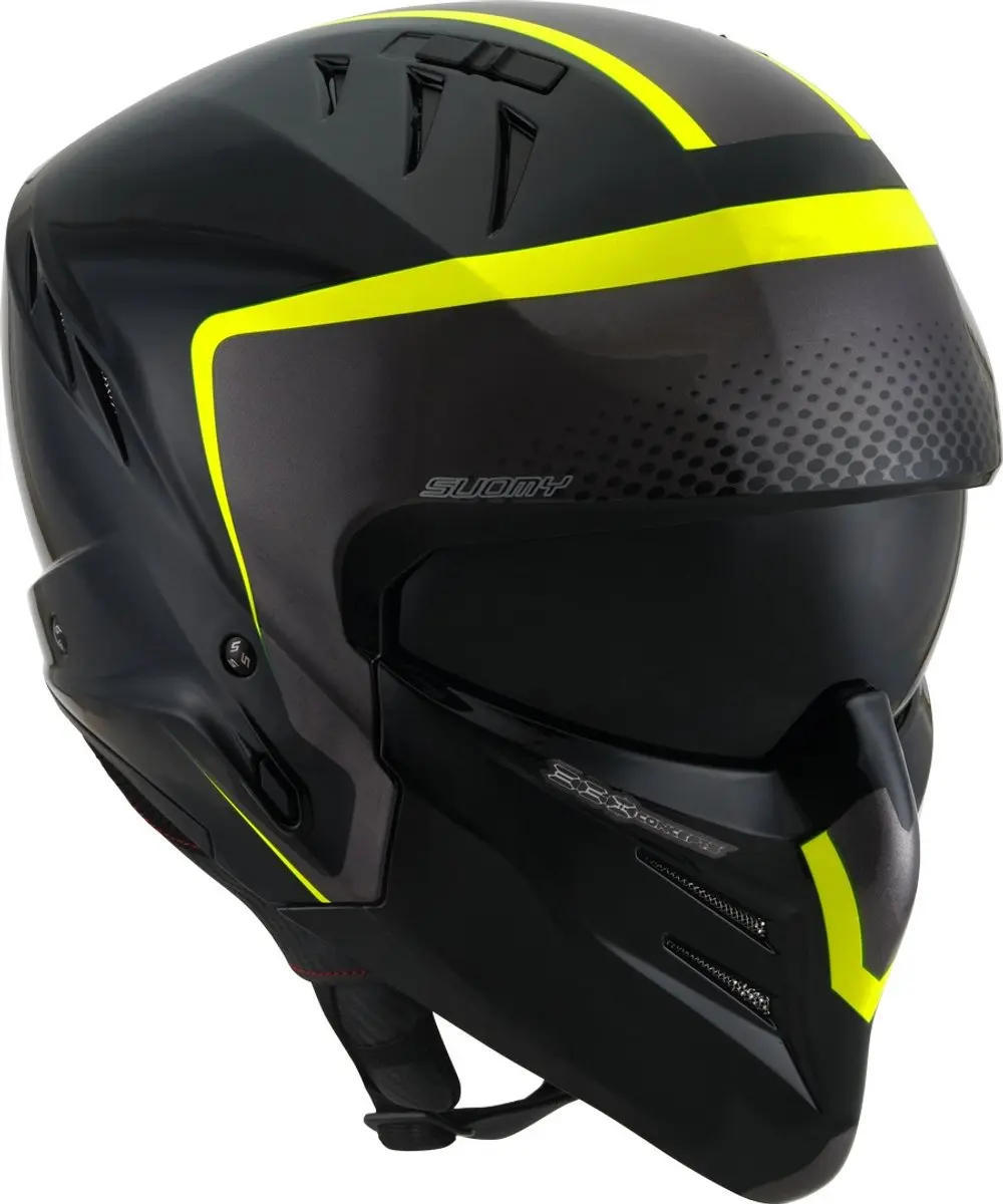 Suomy Armor Crew 2023 Jethelm - M - Zwart/Geel