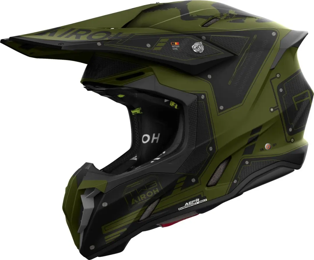 Airoh Twist 3 Military Zwart Groen Offroad Helm