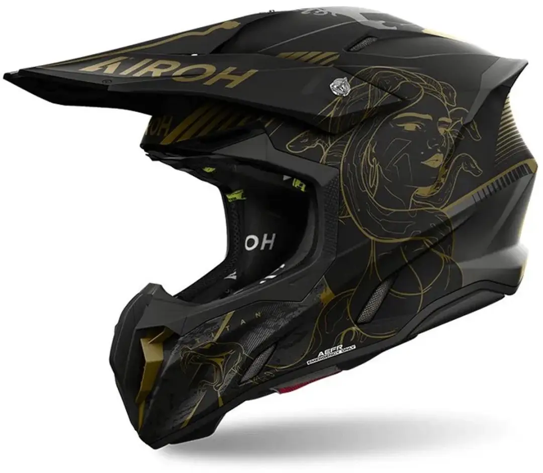 Airoh Twist 3 Titan Mat Offroad Helm XL - Zwart/Goud
