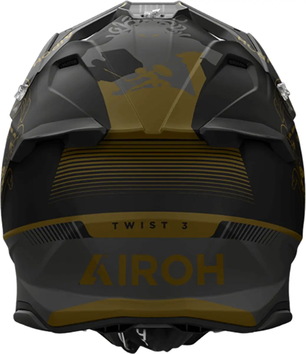 Airoh Twist 3 Titan Mat Offroad Helm XL - Zwart/Goud