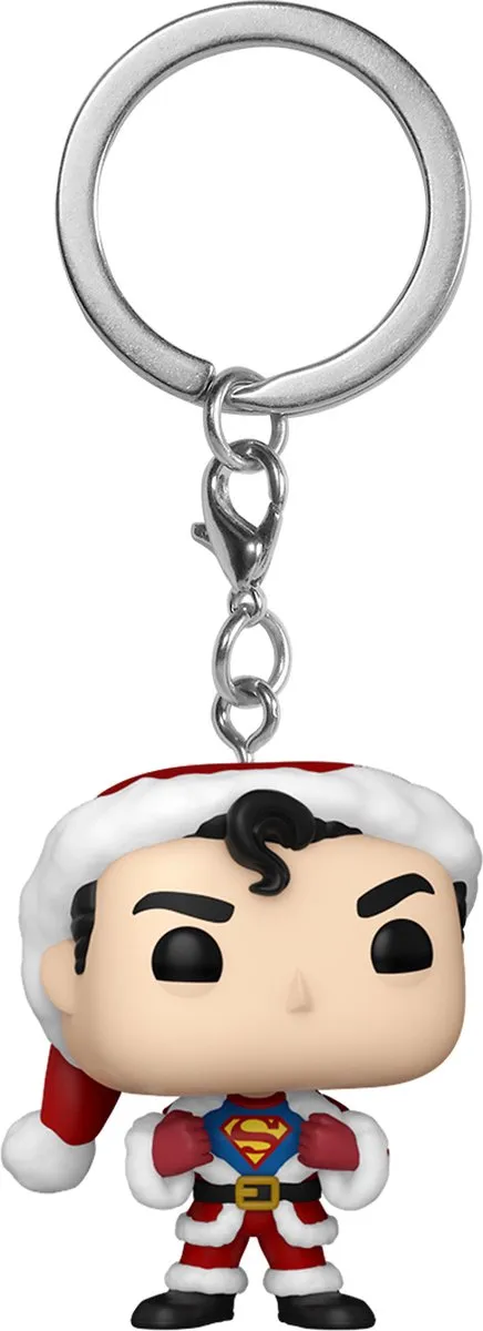 Funko Pocket POP DC Comics Holiday Superman Sleutelhanger - Blauw