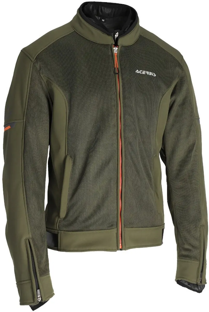 Acerbis Gordon Groen Oranje Waterdichte Textiele Motorjas