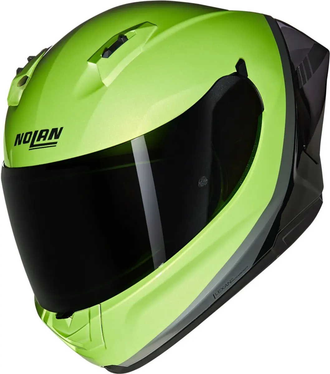 Nolan N60-6 Sport Verniciatura Speciale 348 Impuls Groen Zwart Grijs Glossy Inte