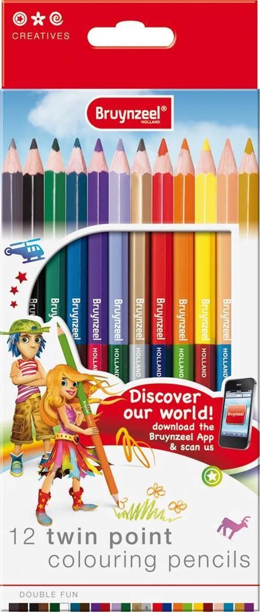 Bruynzeel Inspiring Young Twin Points - 24 Kleuren Multicolor