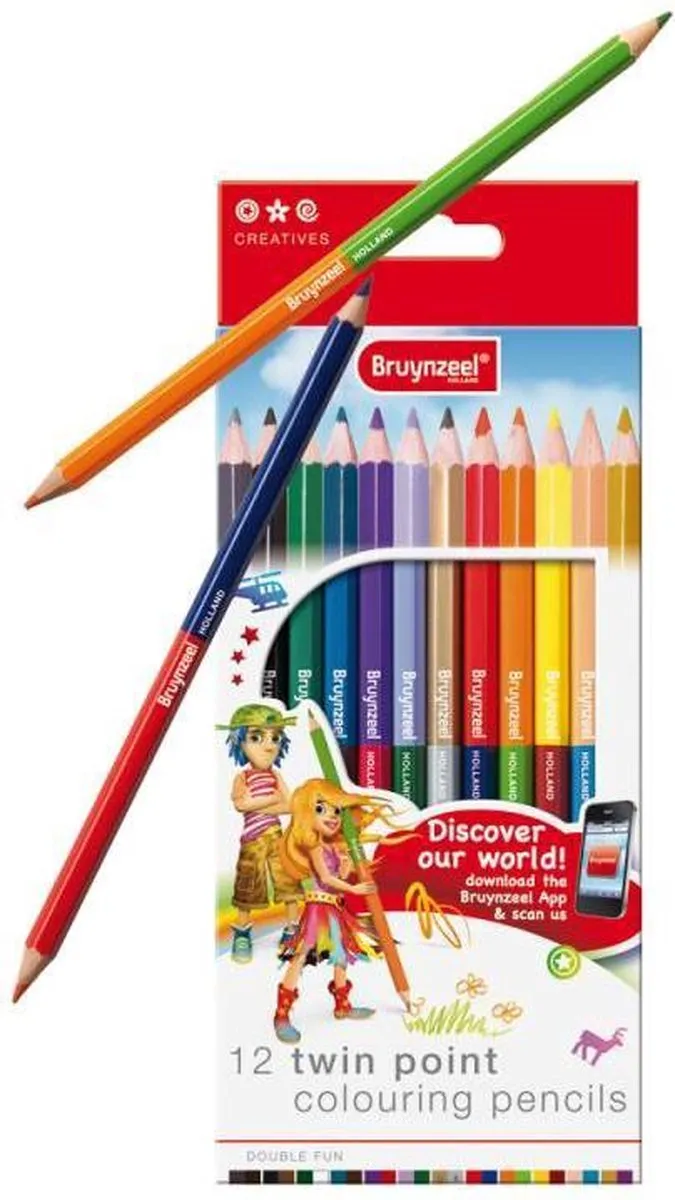 Bruynzeel Inspiring Young Twin Points - 24 Kleuren Multicolor