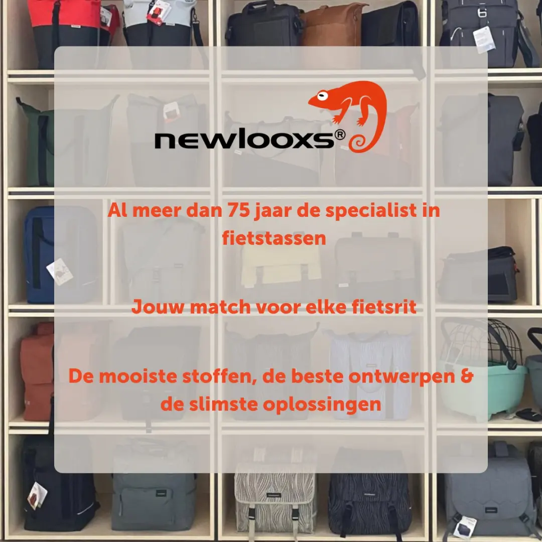 New Looxs Vigo Double Dubbele Fietstas 40L - Zwart Oranje