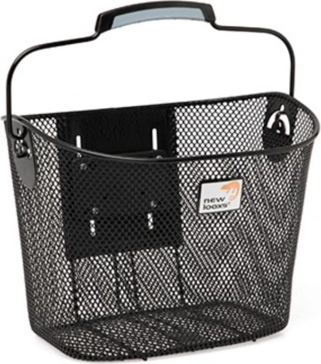 New Looxs Toscane Klickfix Fietsmand 19L - Staal - Zwart - afbeelding 6 van 6