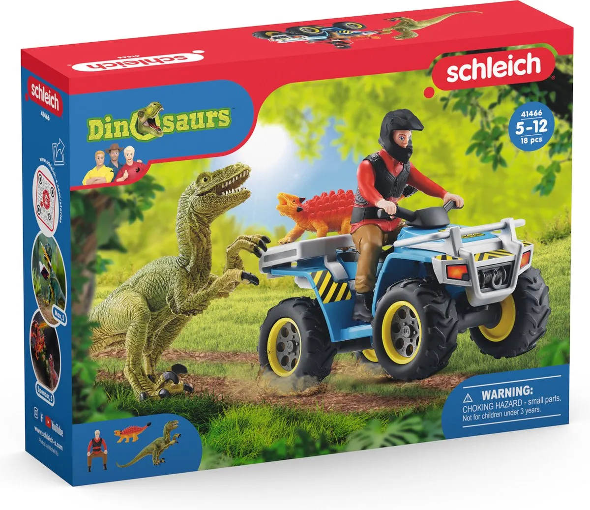 Schleich Speelfigurenset Velociraptor Quad 5-delig