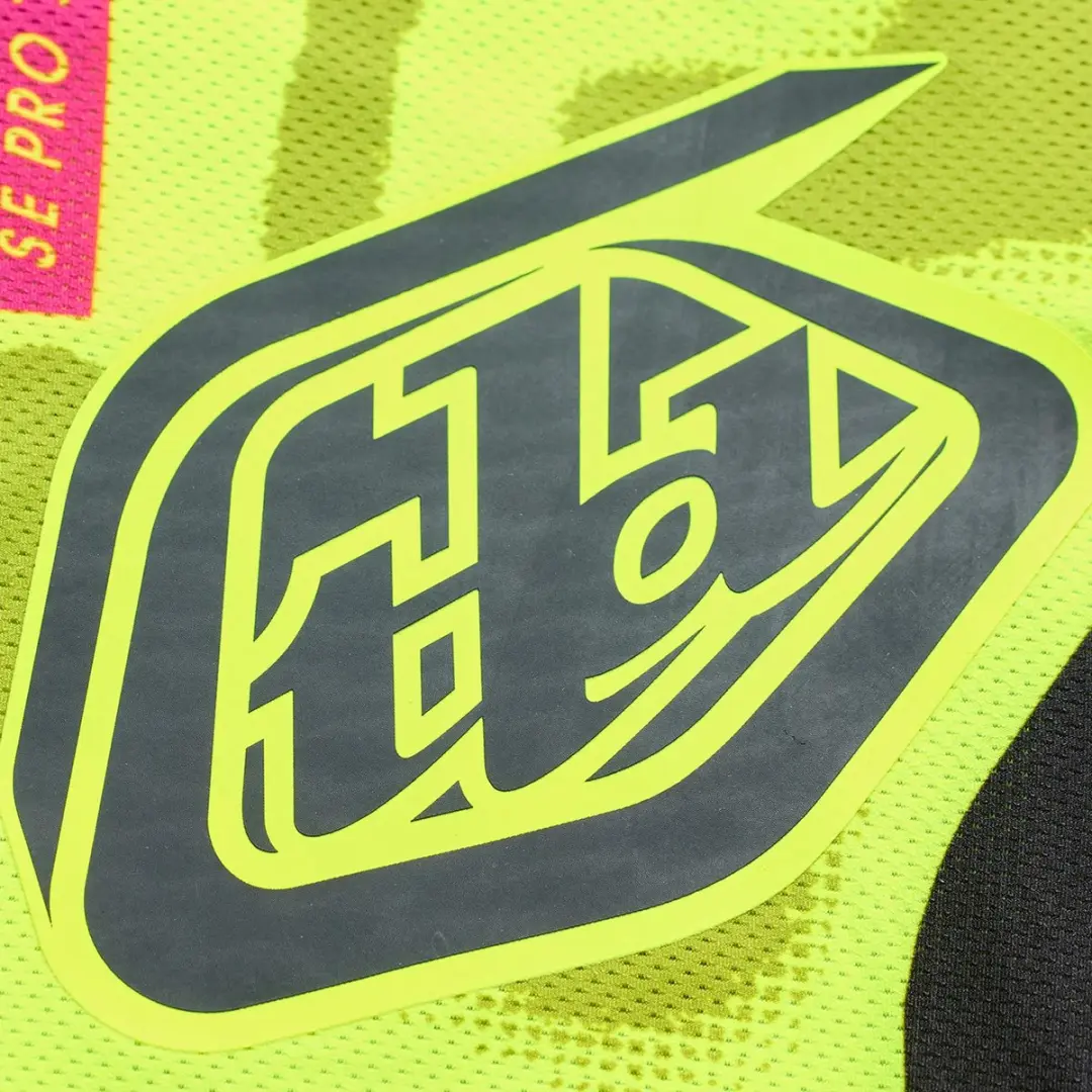 Troy Lee Designs SE Pro Myth Motocross-trui Zwart/Neon Geel - L