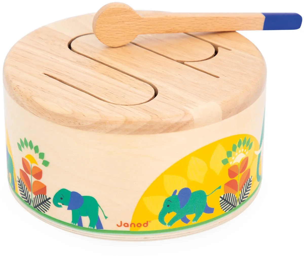 Janod Gioia Houten Babytrommel - Multikleur - afbeelding 6 van 6