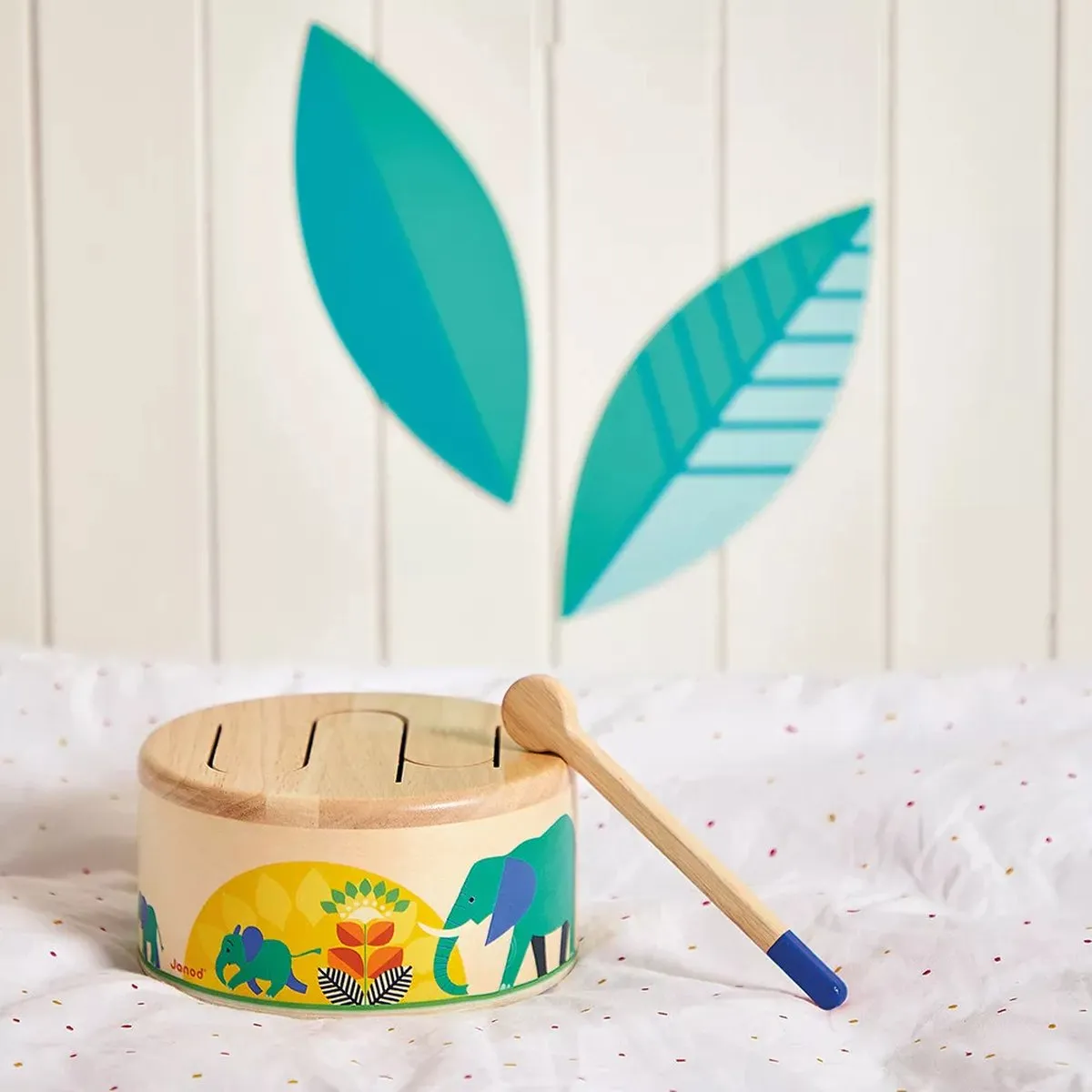 Janod Gioia Houten Babytrommel - Multikleur