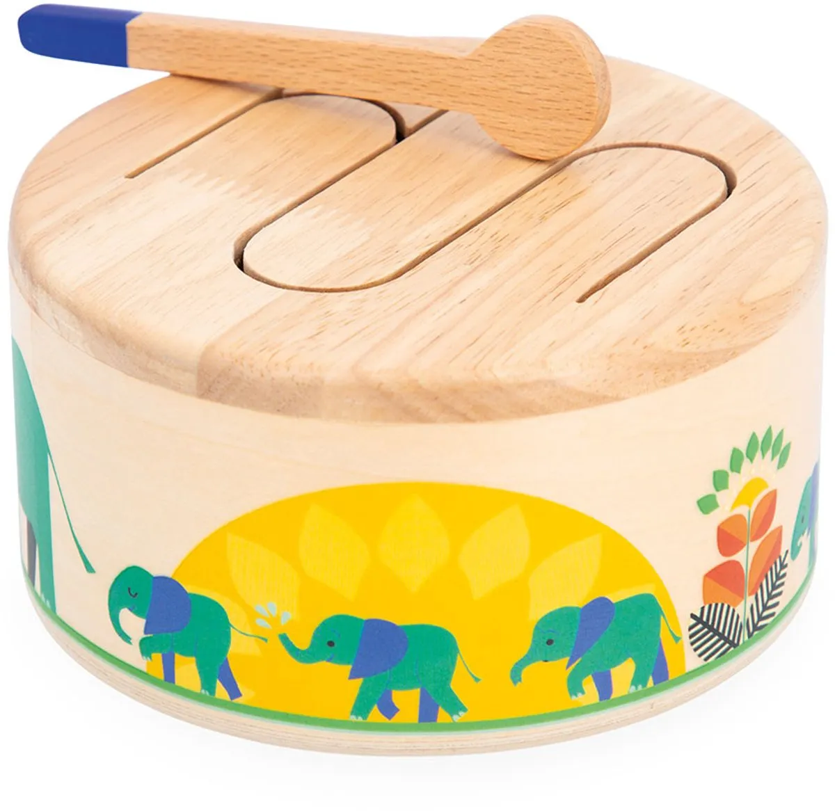 Janod Gioia Houten Babytrommel - Multikleur