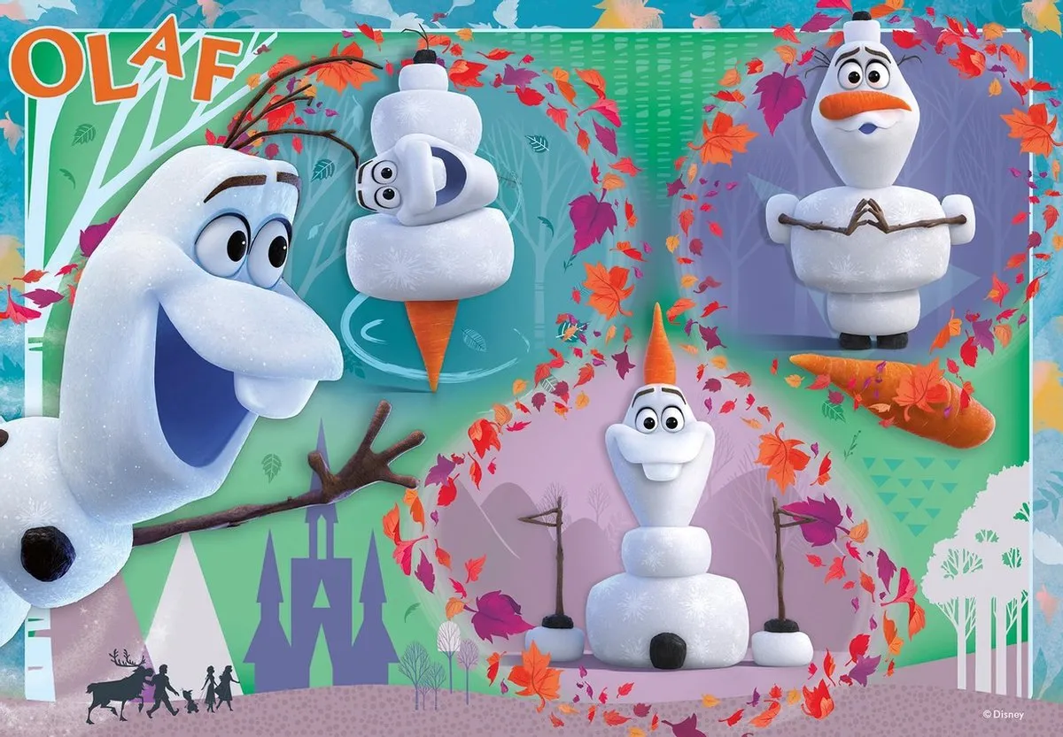 Ravensburger Disney Frozen Iedereen Houdt Van Olaf Puzzel - 2x12 Stuks - Multicolor