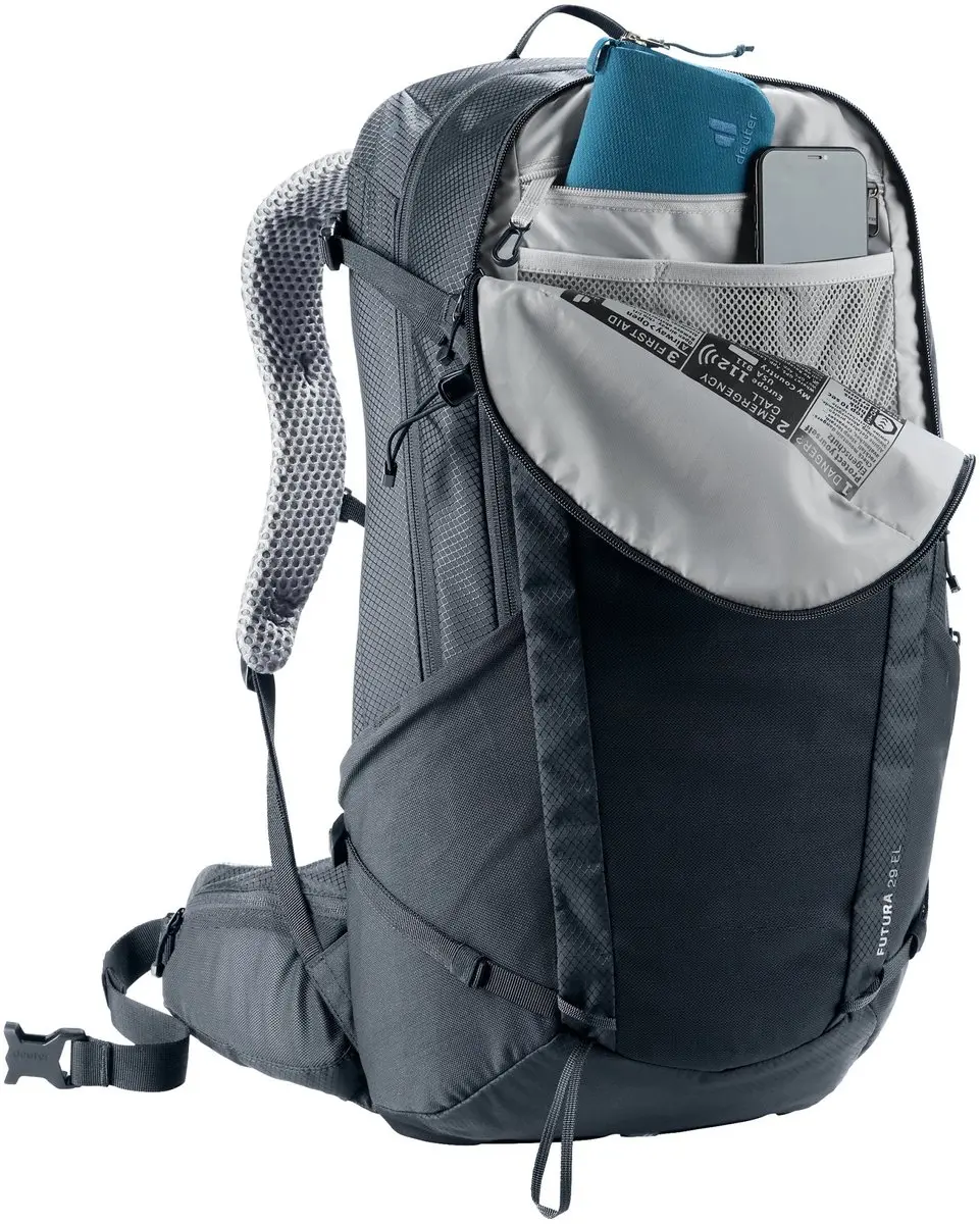 Deuter Futura 29 EL Wandelrugzak - 29L - Zwart - afbeelding 3 van 6