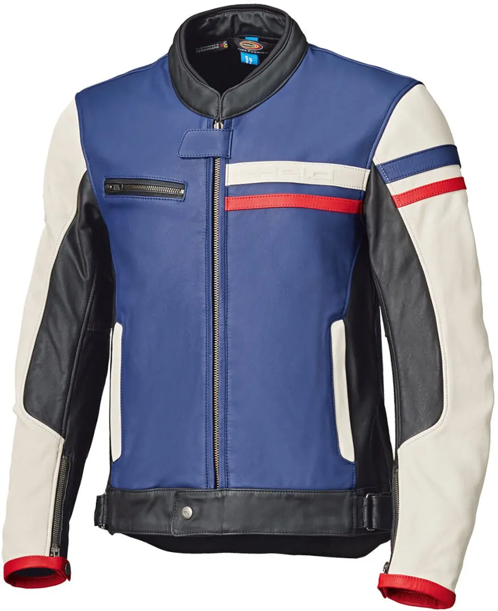 Held Midway Blauw Rood Wit Leren Motorjas