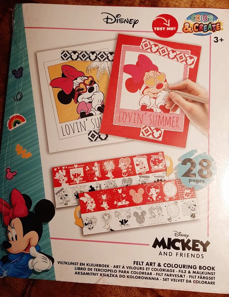 Disney Junior Minnie Kleurboek Vilt Knutselen - 32 Pagina's - Roze Rood