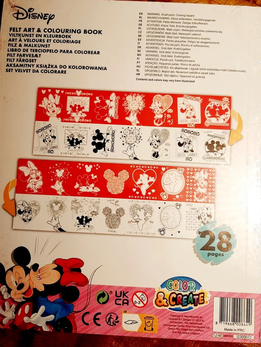 Disney Junior Minnie Kleurboek Vilt Knutselen - 32 Pagina's - Roze Rood