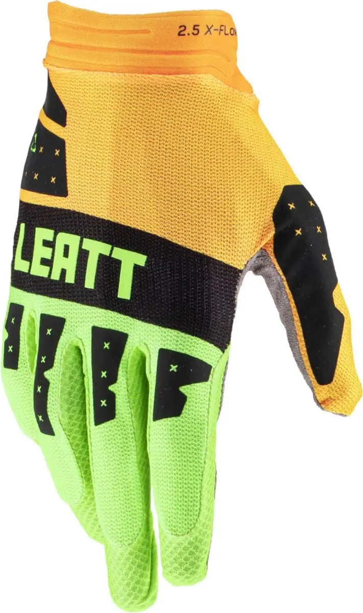 Leatt Moto 2.5 X-Flow Contrast Zwart Groen Geel Motorcross Handschoenen