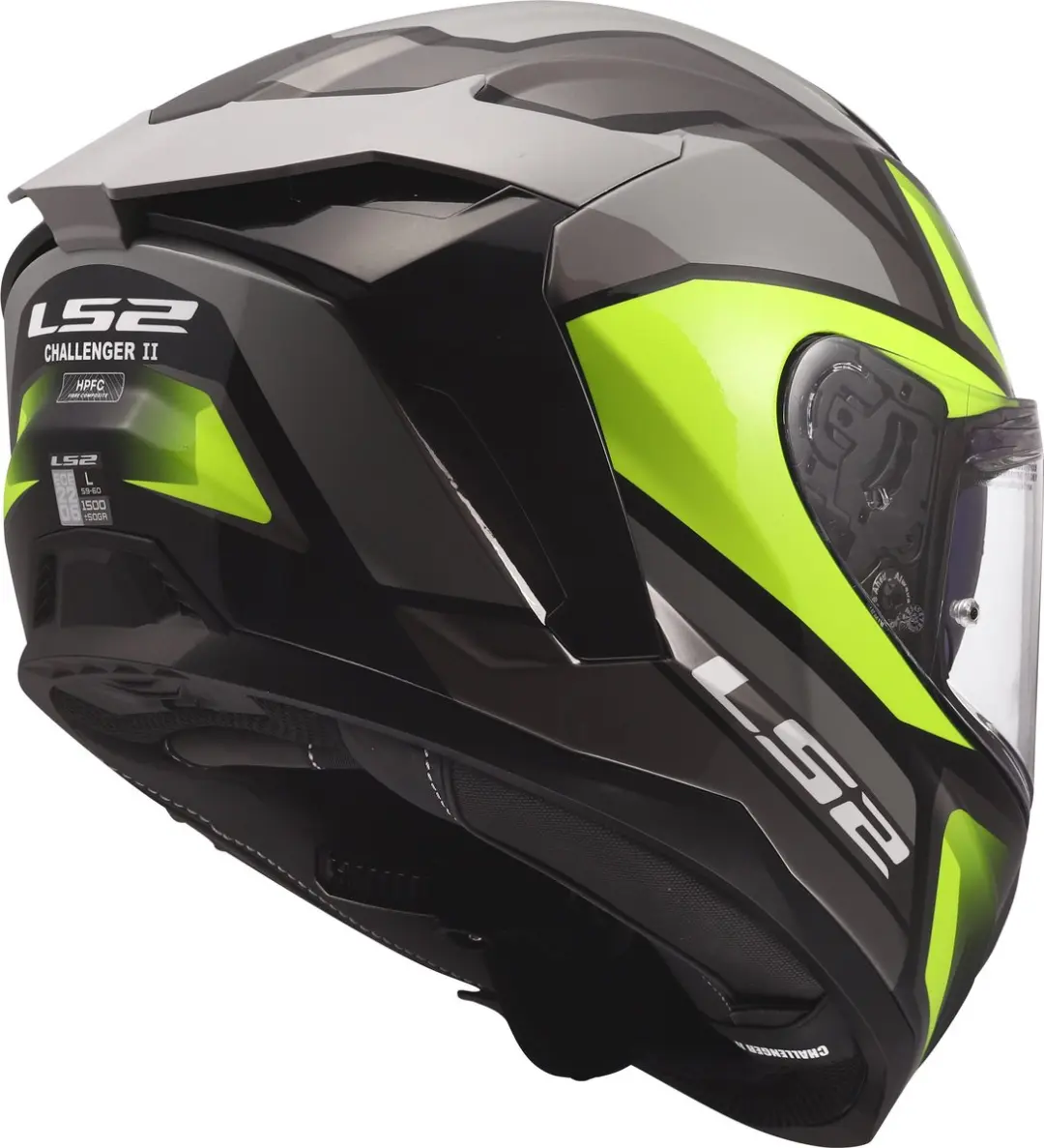 LS2 FF817 Challenger II Viper Helm - XS Grijs/Geel